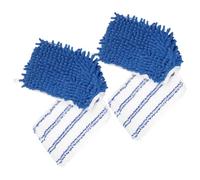 HONMEET Lot de 2 Lingettes de Remplacement Chenille pour Balai à Franges, Réutilisables, Épaissies, Adaptées Sols Scellés, Absorbantes et Séchage Rapide, pour Nettoyage Domestique
