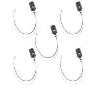 HONMEET Lot de 5 Douilles E12 en Bakélite Support de Lampe Noir, Corps Lisse et Base Résistante, pour Fixation Plafond et Éclairage Industriel Moderne