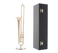 HONMEET Modèle et en Cuivre de Bureau Décoration Trombone Orné Créative Unique Apparence Réaliste, Petit Instrument D'ornement Élégant pour Intérieur