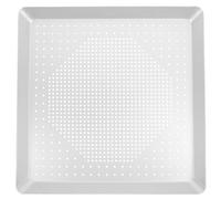 HONMEET Moule à Pizza Perforé Rectangulaire 30cm en Alliage D'aluminium, Circulation D'air Optimisée pour Pâte Croustillante, Usage Domestique et Professionnel