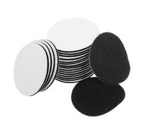 HONMEET Pastilles Autocollantes Rondes Adhésives 6 Cm Noires, 20 Paires, Crochet Nylon et Polyester, Fixations Auto-agrippantes pour Nappes Antidérapantes Maison et Bureau