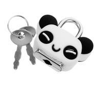 HONMEET Petit Cadenas Panda Mignon en Métal Clé, Serrure Vintage pour Protection Anti-vol de Boîtes en Bois et Armoires, Design Simple et Élégant