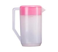 HONMEET Pichet de café glacé 4L en plastique avec couvercle hermétique, résistant à la chaleur et au froid, gradué, grande capacité, pour jus et boissons froides, cuisine et Réutilisable