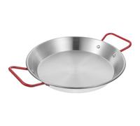 HONMEET Poêle à Friture Acier Inoxydable Poêle à Paella et Friture de Poulet Poêle Cuisson Italienne et Spaghetti Double Oreille pour Cuisine et Restaurant