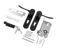 HONMEET Poignée de Porte en Alliage D'aluminium Verrouillable Noire