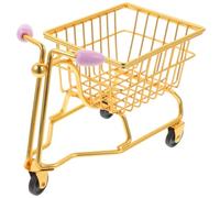 HONMEET Porte-éponge à Maquillage en Fer Or Mini Chariot de Supermarché, Support de Rangement Mignon pour Éponge Demaquillante, pour Maison et Bureau