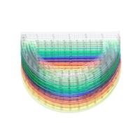 HONMEET Rapporteurs en Plastique Transparent Coloré Semi-circulaires Lot de 12 pour Mesure Précise et Dessin Technique Scolaire
