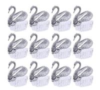 HONMEET Sucrier plastique 12 pièces forme cygne style européen pour usage décoration maison et accessoires fête mariage