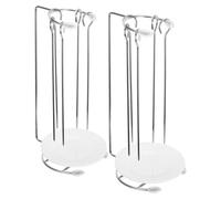 HONMEET Support Brochette en Acier Inoxydable Plateau Égouttoir, Porte-Manteau Suspendu Pratique pour Barbecue en Extérieur, Kit 2 Pièces Solide et Fonctionnel
