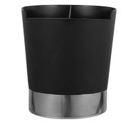 HONMEET Support de cuillère et distributeur de pailles 3 compartiments en acier inoxydable avec rangement pour agitateur à café comptoir cuisine Réutilisable