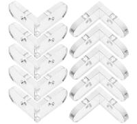 HONMEET Support d'étagère équerre transparente en acrylique 15 pièces connecteurs d'angle pour boîte en structure d'angle en L pour bureau