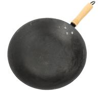 HONMEET Wok de Cuisson en Fer Noir Poignée Ergonomique, Poêle à Induction | Chauffe Uniforme, Surface Résistante aux Rayures et Facile à Nettoyer, Usage Maison la Cuisine Style Aléatoire