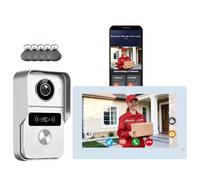 Honmidatek Visiophone Filaire, Interphone Video avec 7'' Moniteur KW02-IP7W | Moniteur Tactile Couleur 7", Installation 2 Fils, Déverrouillage à Distance, Audio Bidirectionnel, Vision Nocturne