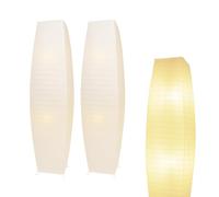 HonoDing Lampadaires papier de 46 pouces avec abat，Lampe de salon en jour en papiers blanc, interrupteur à pied - Idéale comme lampe de sol en papier pour le salon et la chambre à coucher (2-PK)