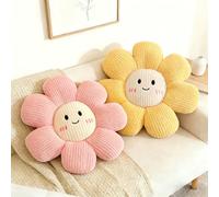 HonorHut Lot de 2 coussins décoratifs pour voiture, maison, canapé, fauteuil et sol Blanc/rose