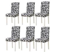 HonorHut Lot de 6 housses de chaise de salle à manger avec motif léopard - Pour hôtel, fête, cuisine