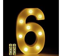 HONPHIER® Chiffres Lumineux Lettres Lumineuses Alphabet Lumineux Lampe LED Lettre Lumières Lettre Deco Opérateur à Piles pour Réceptions Partie Mariage Maison Décoration (6)