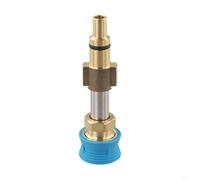 Honseadek Adaptateur en laiton pour nettoyeur haute pression 6,35 mm raccord rapide pour interface Karcher Tuyau Union Joint d'égout Accessoire de nettoyage des canalisations Pièce bleue