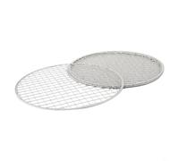 Honseadek Barbecue Camp Lot de 5 grilles rondes en fer pour barbecue - 25 sur 28/33 cm de diamètre, grille de 11 mm, résistante aux hautes températures et réutilisable (25 cm)
