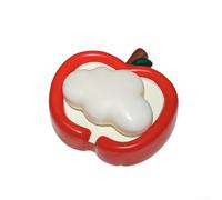 Honseadek Joli porte-savon pour évier de salle de bain, plateau de savon auto-drainant avec drainage efficace, économiseur de savon moulé rouge pour évier de cuisine et décoration d'intérieur