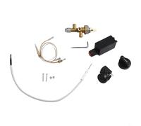 Honseadek Kit de pièces de rechange pour chauffage de terrasse avec soupape de sécurité à gaz, thermocouple M8, allumeur à impulsion, interrupteur basculant et bouton en bakélite noire