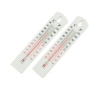 Honseadek Lot de 2 thermomètres muraux, intérieur/extérieur, grand écran, de -50 ° à 50 °C (-60 ° à 120 °F), numérique