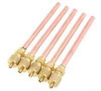 Honseadek Lot de 5 valves d'accès de réfrigération en laiton pour climatisation et climatisation avec valves de test de pression, y compris la fonction clapet anti-retour (étendue)