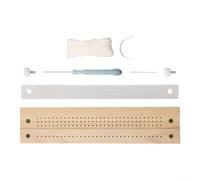 Honseadek Perforatrice manuelle et reliure de livres en bois DIY | Kit de reliure pour scrapbooking, fabrication de rapports, perforateur de papier portable et agrafeuse de documents pour