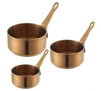 Honseadek Petite casserole en acier inoxydable avec long manche pour lait, sauce et sauces | Mini casserole antiadhésive pour cuisinière, induction, four U