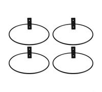 Honseadek Présentoir mural pour plantes d'extérieur, anneaux de support en métal pour pot de fleurs, crochets muraux de jardin en fer pour panier suspendu, crochets de pot de fleurs de balcon (20,3 cm