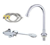 Honseadek Robinet à pied en alliage de zinc pour lavabo de laboratoire - Interrupteur à pied - Contrôleur d'hôpital (C)
