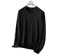 Honseadek T-shirt à manches longues pour homme, col rond, pull pour haut | Sous-vêtement coloré pour le quotidien, printemps, automne, coupe régulière, tissu polyester, confortable et extensible