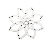 Honseadek Tapis résistant à la chaleur pour casseroles chaudes, dessous de plat extensible en acier inoxydable avec design anti-brûlure, réglable de 17 à 21,5 cm, multi-usages pour cuisine (A)