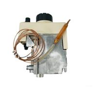 Honseadek Vanne de gaz thermostatique mécanique 40-90C style papillon | Métal argenté - Dispositif de panne de flamme automatique Régulation de la pression 50 mbar Allumage rapide pour chaudière