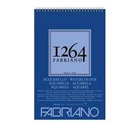 Honsell Fabriano 19100648 Bloc de croquis à spirales pour aquarelle Format A5 20 feuilles Format A5 Blanc naturel avec acide grain moyen Pour toutes les techniques de séchage