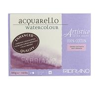 Honsell Fabriano Artistico Acquarello 19303141 Lot de 20 feuilles de carton aquarelle 300 g/m² Blanc satiné 31 x 41 cm