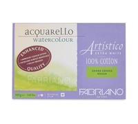 Honsell Fabriano Artistico Acquarello Watercolour Aquarelle Extra Blanc Grain épais 30,5 x 45,5 cm 20 Feuilles 300 g/m² Papier cartonné de qualité supérieure avec 4 côtés encollés