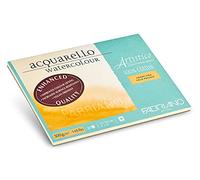 Honsell Fabriano Artistico Acquarello Watercolour, blanc naturel, grain fin pressé à froid, 23 x 30,5 cm, 20 feuilles de 300 g/m², carton aquarelle d'artiste de qualité supérieure, bloc encollé sur