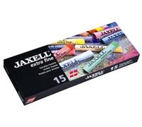 Honsell Jaxell 46015 - Lot de 15 pastels d'artiste extra fins dans un étui en carton - Retrait de couleur doux - Haute brillance - Pour artistes, peintres amateurs, école, cours d'art et formation