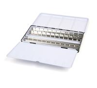Honsell Jaxon Boîte à Aquarelle Vide en métal Robuste pour 48 Demi 24 Godets Entiers avec Palette et Anneau pour Le Pouce, coloré, taille unique