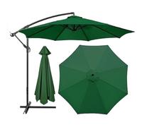 HonunGron Auvent De Remplacement pour Parasol 2m/2,7m/3m, 6 Baleines/8 Baleines Toile De Parasol Déporté Remplacement Pour Cour,Jardin,Plage,Polyester Anti UV 50+ (3M 8-Ribs,Vert)