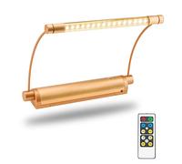 HONWELL Lampe Murale LED Sans fil Alimentée par Piles Applique Télécommande Lampe Flexible Eclairage Tableau Pile avec Têtes Rotatives Minuteur Variateur D'intensité pour Cadre Tableau Salon