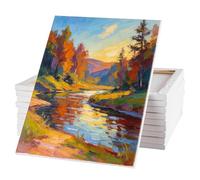 HONYUET Lot de 10 toiles à peindre - 30 x 40 cm - 1,8 cm de profondeur - En coton blanc - 30 x 40 cm - Pour peinture acrylique, gouache, peinture à l'huile
