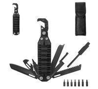 HONZIN Couteau de Poche Multifonctions 10 en 1 Outil multifonction de poche avec clé, ouvre-boîte, décapsuleur, scie, jeu de tournevis, outil multifonction pliable pour extérieur, camping, réparation