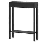 HOOBRO Console d’Entrée 60 cm, Table Console à 2 Niveaux | Table derrière Canapé avec Rangement Ouvert, Plateau Monobloc, pour Salon, Entrée et Couloir,Noir