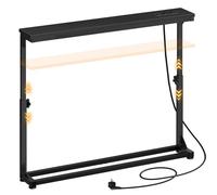 HOOBRO Console Étroite 15 cm, Hauteur Réglable (63,5-83,5 cm), Table de Sofa avec Station de Chargement, Table d’Entrée, pour Canapé, Salon, Structure métallique, Noir EBB95CXG01