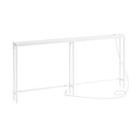 HOOBRO Console Meuble avec multiprise, Table Console avec Station de Charge, Bout de Canapé étroit, Console derrière Le canapé, pour entrée, Couloir, Hall, Blanc EWW165CXG01