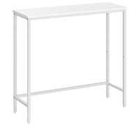 HOOBRO Console Meuble, Table Console Fine, Petite Table de Présentation, Table d’Entrée, Bout de Canapé, Table d'Appoint, pour Couloir, Entrée, Salon, Style Industriel, Blanc EWW75XG01