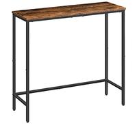 HOOBRO Console Meuble, Table Console Fine, Petite Table de Présentation, Table d’Entrée, Bout de Canapé, Table d'Appoint, pour Couloir, Entrée, Salon, Style Industriel, Marron Rustique EBF75XG01