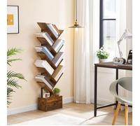 HOOBRO Étagère en Forme d'arbre, Bibliothèque sur Pieds à 8 Niveaux, Étagère de Rangement, pour CD, DVD, Livres, pour Salon, Bureau